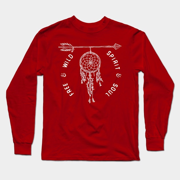 Wild & Free - Spirit & Soul Long Sleeve T-Shirt by RightBrainIndustries